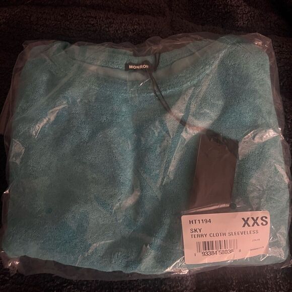 NWT Monrow terry cloth sleeveless tank top women's size xxs - Picture 11 of 11